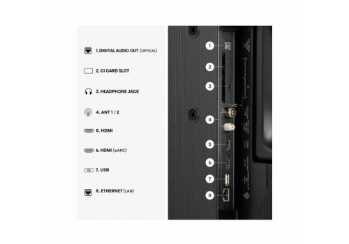 Hisense 40" A5S, Full HD 1920x1080, QLED, Quantum Dot, HDR, HLG, DTS HD, Light Sensor, Dolby Audio, Smart TV, WiFi, WiFi Direct, 2xHDMI, 2xUSB, LAN, CI+, DVB-T2/C/S2, Black, image , 4 image