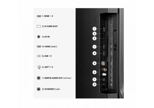 Hisense 55" A6S, 4K Ultra HD 3840x2160, DLED, DFA, Precision Colour, HDR 10+, HLG, Dolby Vision,Light sensor, Smart TV, WiFi, BT, AnyView Cast, Gaming Mode, 1xHDMI2 eArc, 3xHDMI, 2xUSB, LAN, CI+, DVB-T2/C/S2, Black, image , 5 image