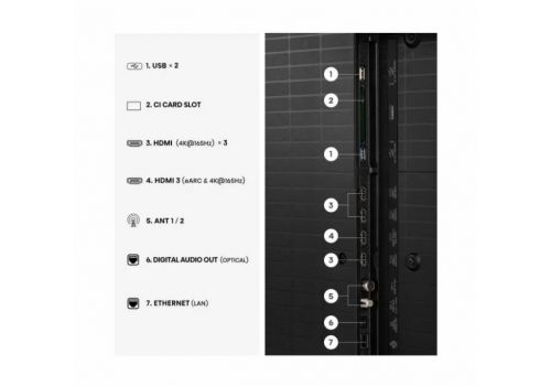 Hisense 65"U7S Pro, 4K Ultra HD 3840x2160, ULED, FALD, Quantum Dot, 165Hz, IPS, HDR 10+, HLG, Dolby Vision IQ, Dolby Atmos, Smart TV, WiFi 5GHz, WiFi Direct, BT, Anyview Cast,light sensor,Solar Powered Remote, 4xHDMI, 2xUSB, LAN, CI+, DVB-T2/C/S2, Black, image _ab__is.image_number.default