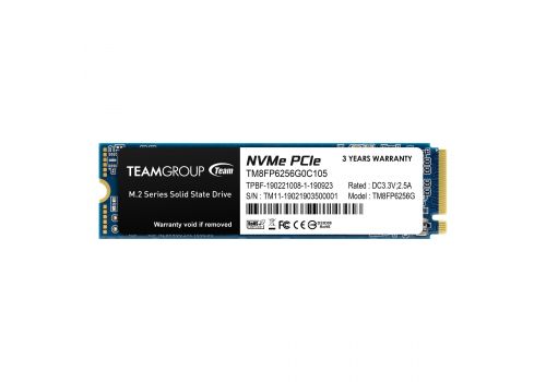 Solid State Drive (SSD) Team Group MP33, M.2 2280 256GB PCI-e 3.0 x4 NVMe, TM8FP6256G0C101, image 