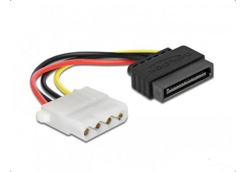 Cable DeLock Power Cable SATA 15 pin plug to 4 pin female, 12 cm, image 