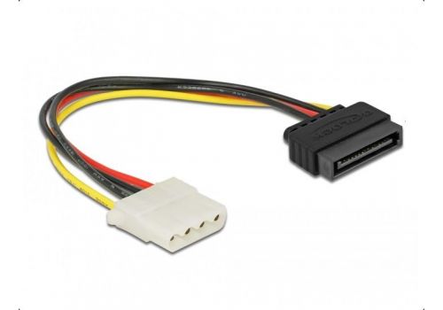 Cable DeLock Power Cable SATA 15 pin female to 4 pin female, 20 cm, image 
