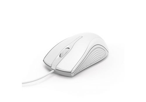 Hama "MC-200" Optical 3-Button Mouse, Cabled, White, image 