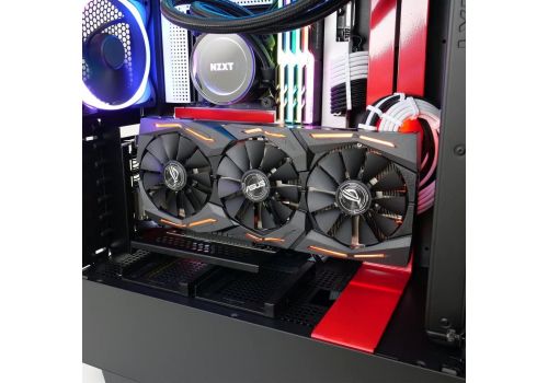 CableMod CM-VPB-2DK-R – Universal Vertical GPU Bracket with 200mm Flat Line Pci-E X16 Riser Cable Kit + 1x DisplayPort, 1x HDMI, image _ab__is.image_number.default