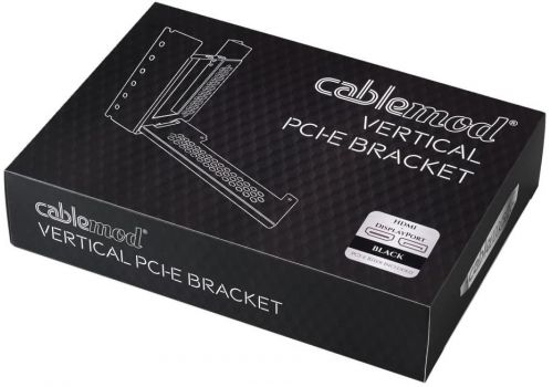 CableMod CM-VPB-2DK-R – Universal Vertical GPU Bracket with 200mm Flat Line Pci-E X16 Riser Cable Kit + 1x DisplayPort, 1x HDMI, image _ab__is.image_number.default