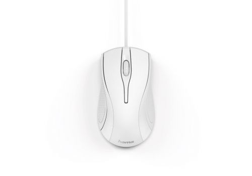 Hama "MC-200" Optical 3-Button Mouse, Cabled, White, image , 2 image