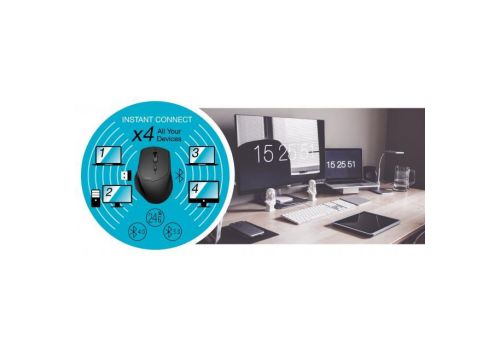 Wireless optical Mouse RAPOO M100 Silent, Multi-mode, Black, image , 3 image