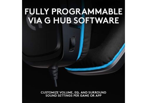 Gaming Earphone Logitech G432, Microphone, Black, image _ab__is.image_number.default