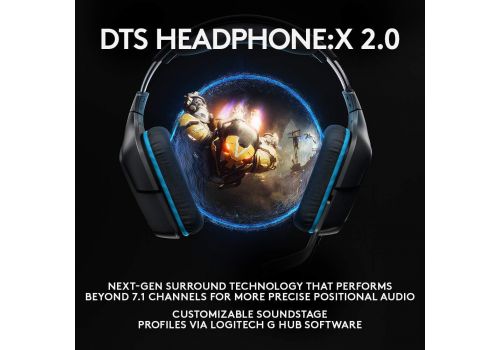 Gaming Earphone Logitech G432, Microphone, Black, image _ab__is.image_number.default