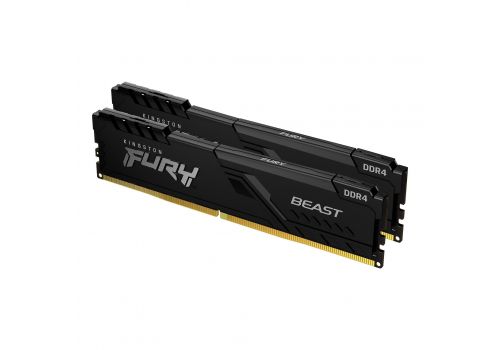 Memory Kingston FURY Beast Black 32GB(2x16GB) DDR4 PC4-25600 3200MHz CL16 KF432C16BB1K2/32, image 