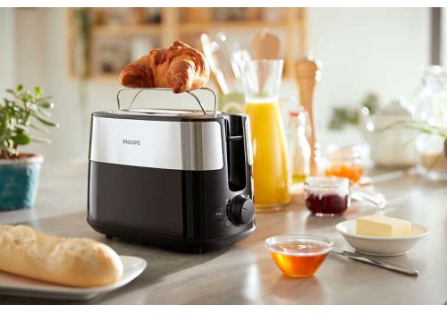 Φρυγανιέρα PHILIPS HD2516/90, black, 2-slot, bun warmer, image _ab__is.image_number.default