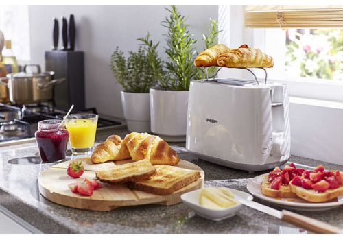 Φρυγανιέρα PHILIPS HD2581/00, white, 2-slot, bun warmer, image _ab__is.image_number.default