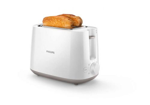 Φρυγανιέρα PHILIPS HD2581/00, white, 2-slot, bun warmer, image 