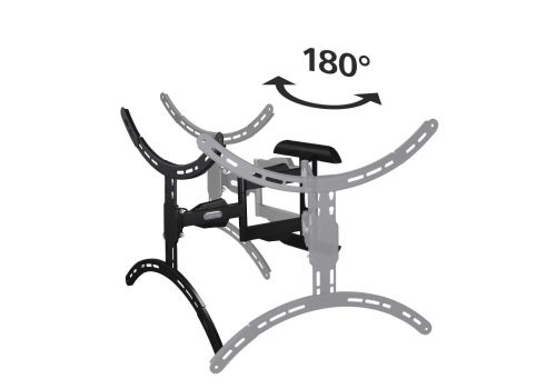 Hama FULLMOTION TV Wall Bracket, 3 Stars, 191 cm (75"), black, image _ab__is.image_number.default