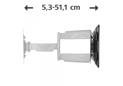 Hama Fullmotion TV Wall Bracket, 122 cm (48”), 2 Arms, Black, image _ab__is.image_number.default