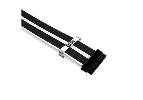 1stPlayer Custom Modding Cable Kit Black/White - ATX24P, EPS, PCI-e - BKW-001, image 