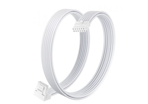 1stPlayer Custom Sleeved Modding Cable White - PCIe 5.0 12VHPWR M/M - FM2-B-WH, image _ab__is.image_number.default