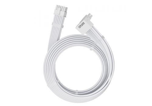 1stPlayer Custom Sleeved Modding Cable White - PCIe 5.0 12VHPWR M/M - FM2-B-WH, image _ab__is.image_number.default