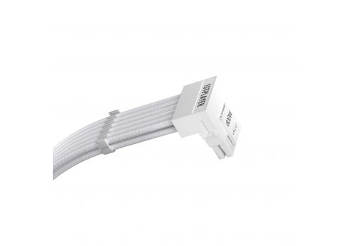 1stPlayer Custom Sleeved Modding Cable White - PCIe 5.0 12VHPWR M/M - FM2-B-WH, image _ab__is.image_number.default