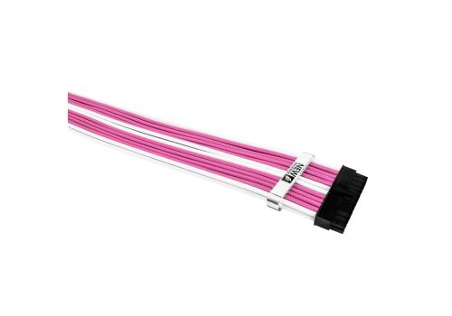 1stPlayer Custom Modding Cable Kit Pink/White - ATX24P, EPS, PCI-e - PKW-001, image 