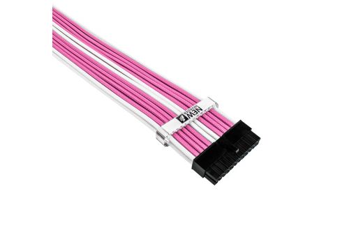 1stPlayer Custom Modding Cable Kit Pink/White - ATX24P, EPS, PCI-e - PKW-001, image _ab__is.image_number.default
