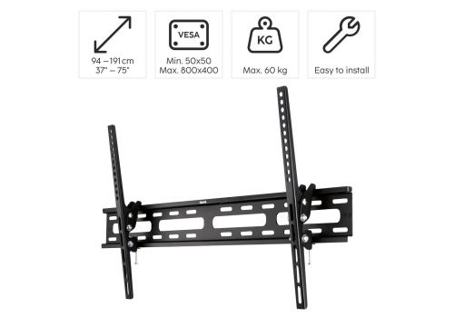 Hama TV Wall Bracket, Tilt, 191 cm (75"), 220816, image , 9 image