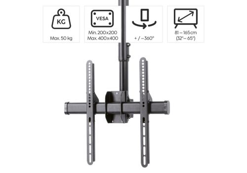 Hama TV Ceiling Mount, Swivel, Tilt, 165 cm (65") up to 50 kg, 220878, image _ab__is.image_number.default