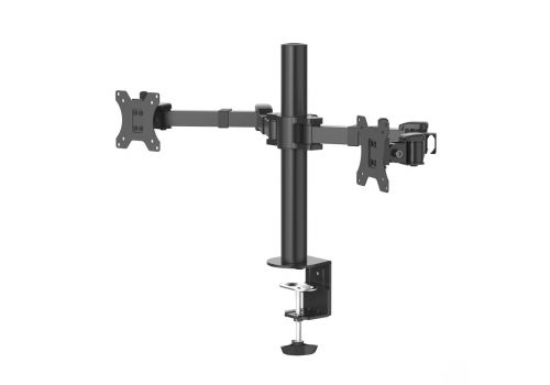 Hama Monitor Holder, 2 Monitors, Height-adjustable, Swivel/Tilt, 13" - 35", image , 5 image