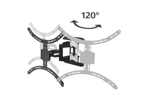 Hama TV Wall Bracket, Swivel, Tilt, Pull-out, 229 cm (90"), 220837, image _ab__is.image_number.default