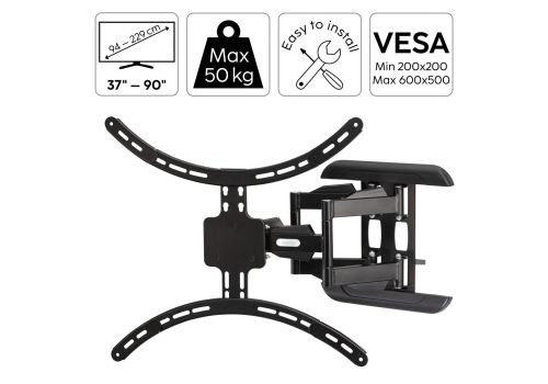 Hama TV Wall Bracket, Swivel, Tilt, Pull-out, 229 cm (90"), 220837, image _ab__is.image_number.default