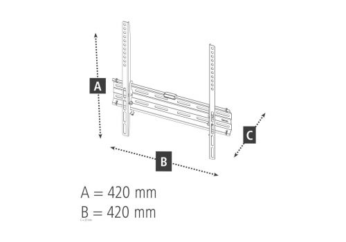 Hama TV Wall Bracket, 65", 220809, image , 3 image