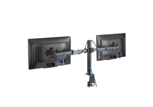 Hama Monitor Holder, 2 Monitors, Height-adjustable, Swivel/Tilt, 13" - 35", image , 2 image