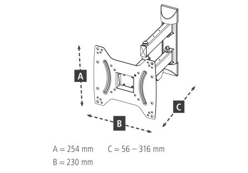 Hama TV Wall Bracket, Swivel, Tilt, Pull-out, 122 cm (48"), 220822, image _ab__is.image_number.default