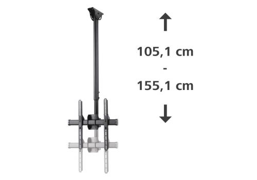 Hama TV Ceiling Mount, Swivel, Tilt, 165 cm (65") up to 50 kg, 220878, image _ab__is.image_number.default