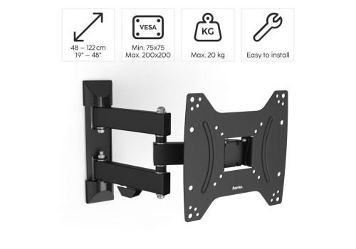 Hama TV Wall Bracket, Swivel, Tilt, Pull-out, 122 cm (48"), 220822, image _ab__is.image_number.default