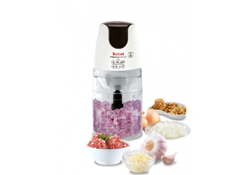 Tefal MB450B38, Masterchop XL, 500 W, Capacity 500 ml, 4 stainless steel blades, 3 in 1: grinding, chopping and mixing, white/dark warm silver, image _ab__is.image_number.default