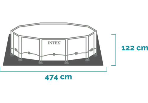 Intex Prism Frame Premium, 457 x 122 cm, Above Ground Pool with Filter Pump, 26726NP, image _ab__is.image_number.default