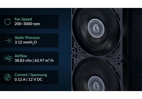 Arctic Fan 92mm P9 PWM PST (Black) - 200-3000rpm, image , 8 image