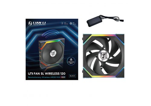 Lian Li UNI FAN SL Wireless ARGB PWM Fan - 120 mm Black, image _ab__is.image_number.default