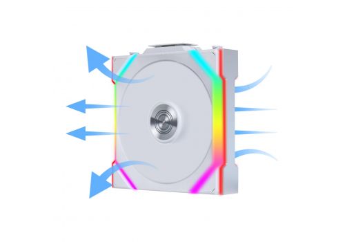 Lian Li UNI FAN SL Wireless ARGB PWM Reverse Blade Fan - 120 mm White, image _ab__is.image_number.default