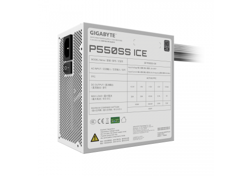 Power Supply Gigabyte P550SS ICE 550W 80+ Silver, image , 6 image