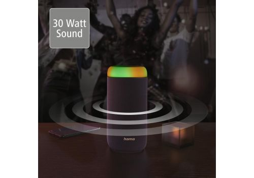 Hama "Shine 2.0" Bluetooth® Loudspeaker, LED, Splash-Protected, 30W, blk, image _ab__is.image_number.default