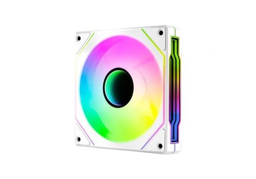AeroCool Fan 120mm Phantom M-3 - Infinity Mirror ARGB - White, image 