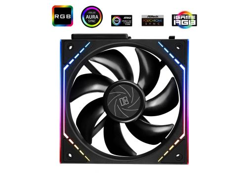 Thermalright Fan Pack 3-in-1 3x120mm - TL-M12Q x 3 - Infinity Mirror, Daisy-Chain, A-RGB, image , 3 image