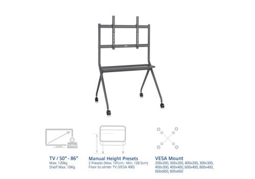 ACT Mobile TV stand 50-86", up to 120kg, image _ab__is.image_number.default