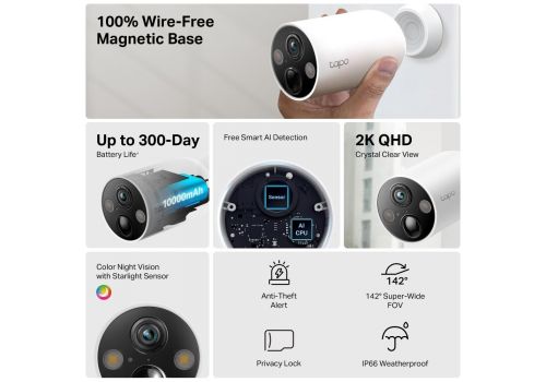TP-Link Tapo C425 - Smart Wire-Free Security Camera - 4-Pack, image _ab__is.image_number.default