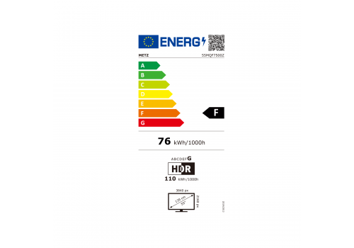 METZ TV 55" 55MQF7500Z UHD QLED SMART TV, 120Hz, 4K, Google TV, Frameless, 139.0cm, image _ab__is.image_number.default