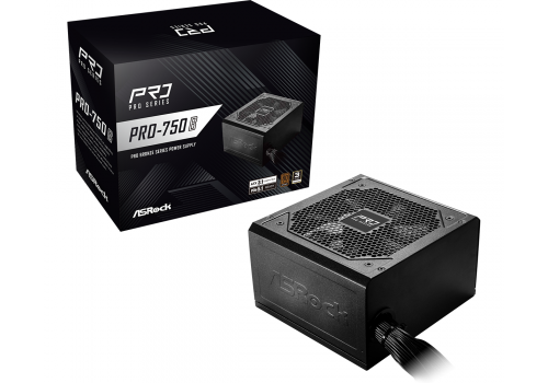 Power Supply ASRock PRO-750B 750W 80+ Bronze PCIE 5.1 Ready, image _ab__is.image_number.default