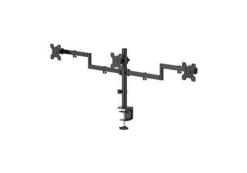 Hama Monitor Mount, 3 Monitors, Height-adjustable, Swivel/Tilt, 13" - 27", image 