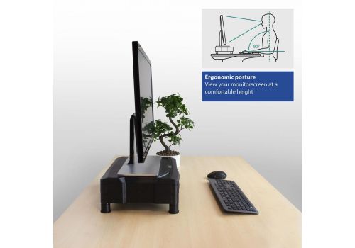 ACT Monitor stand extra wide with two drawers, up to 10kg, adjustable height, image _ab__is.image_number.default